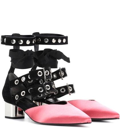 Self-portrait X Robert Clergerie Susas Satin Pumps