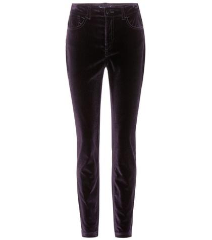 Dolce & Gabbana Velvet Mid-rise Trousers