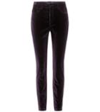 Dolce & Gabbana Velvet Mid-rise Trousers