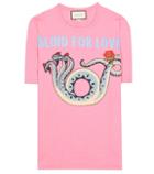Gucci Embroidered Cotton T-shirt