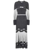Alexander Mcqueen Panelled Wool And Tulle Dress