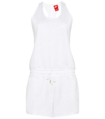 Prada Court Mesh And Jersey Playsuit