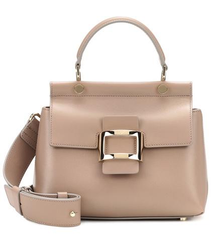 Roger Vivier Viv' Cabas Mini Leather Shoulder Bag