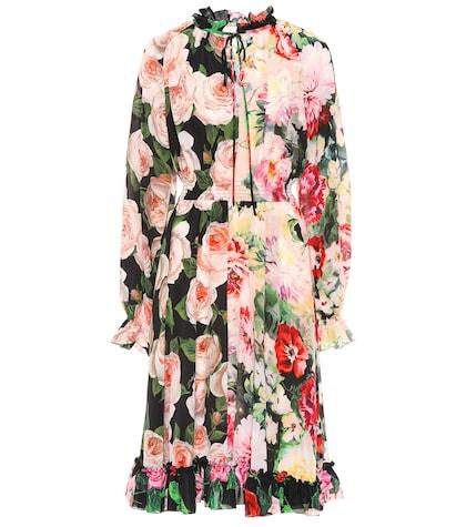 Dolce & Gabbana Printed Silk Midi Dress