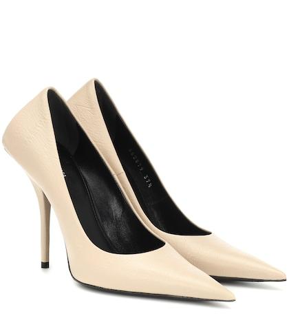 Balenciaga Square Knife Leather Pumps