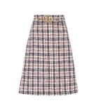 Gucci Plaid Cotton-blend Tweed Skirt