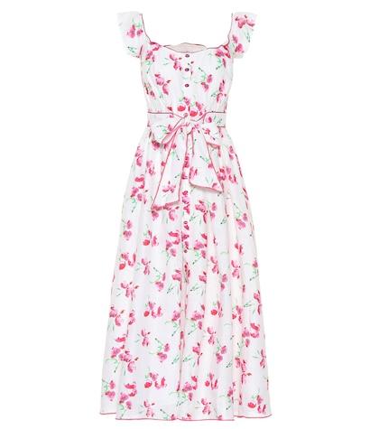 Gl Hrgel Printed Off-the-shoulder Linen Dress