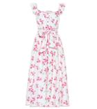 Gl Hrgel Printed Off-the-shoulder Linen Dress