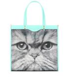 Anya Hindmarch Kitsch Cat Mesh And Leather Tote