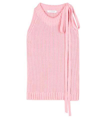 Roger Vivier Cotton-knit Sleeveless Sweater