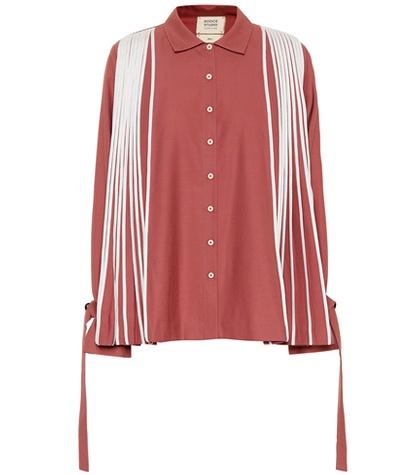 The Upside Pleated Merino Wool Shirt