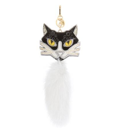 Miu Miu Leather And Fur Bag Accessory