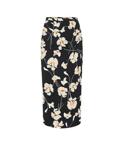 N21 Printed Crêpe Pencil Skirt