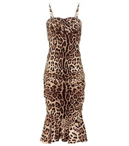Dolce & Gabbana Printed Stretch-silk Dress