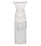 Valentino Striped Lace Dress
