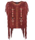 Isabel Marant Maxime Embroidered Suede Waistcoat