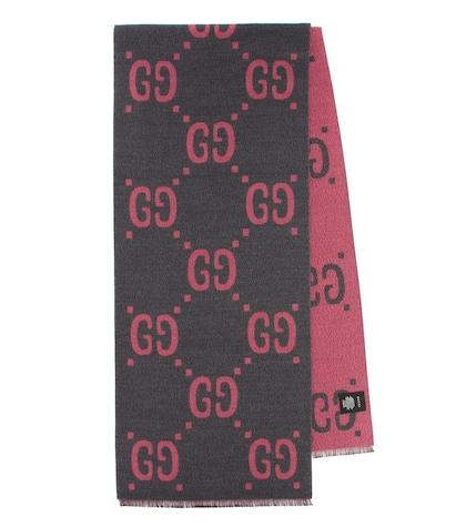 Gucci Wool And Silk Jacquard Scarf