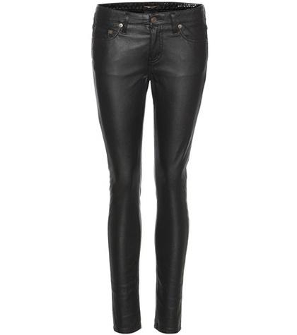 Saint Laurent Faux Leather Trousers