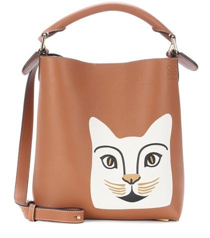 Loewe T Small Leather Bucket Bag
