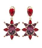 Oscar De La Renta Crystal Clip-on Earrings