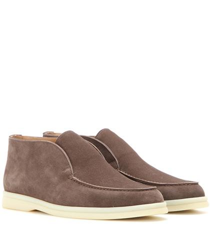 Loro Piana Polacchino Donna Open Walk Suede Boots