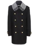 Stella Mccartney Charles Wool-blend Coat With Embellished Collar