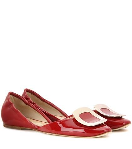 Saint Laurent Chips Patent Leather Ballerinas