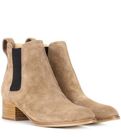Saint Laurent Walker Suede Ankle Boots