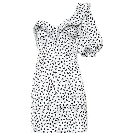 Self-portrait Polka-dot Satin Minidress