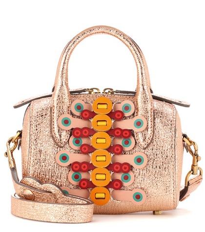  Vere Mini Metallic Leather Bag