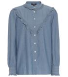 Re/done Ruffled Chambray Blouse