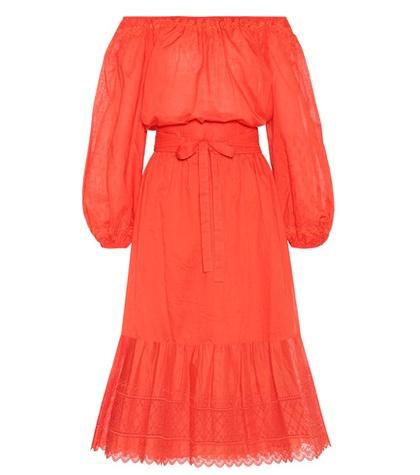 Vanessa Bruno Off-the-shoulder Cotton Dress