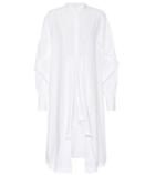 Msgm Asymmetric Cotton Shirt Dress