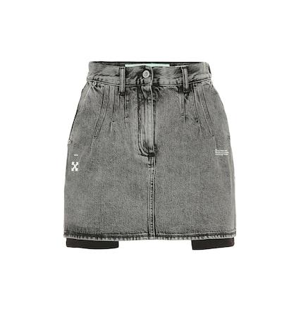 Off-white High-rise Denim Miniskirt