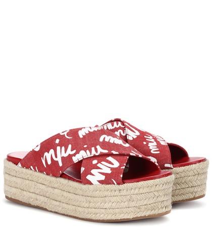 Miu Miu Printed Espadrilles