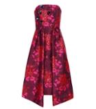 Delpozo Strapless Brocade Midi Dress