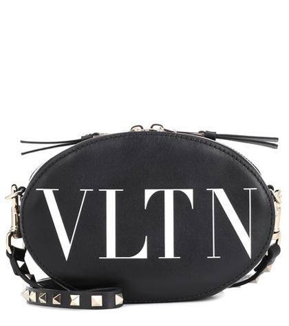 Prada Valentino Garavani Vltn Leather Crossbody Bag