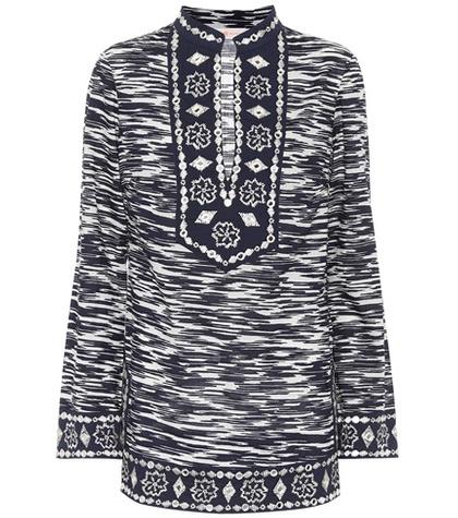 Etro Tory Tunic Embellished Cotton Top