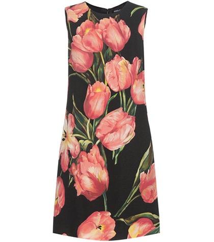 Dolce & Gabbana Printed Wool Crêpe Shift Dress