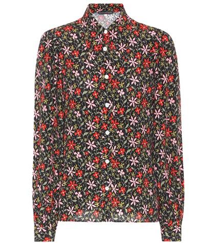 Alexachung Floral-printed Crêpe Shirt