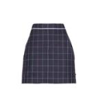 Thom Browne Windowpane Wool And Cotton Blend Skirt