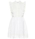 Self-portrait Eyelet Cotton-blend Minidress