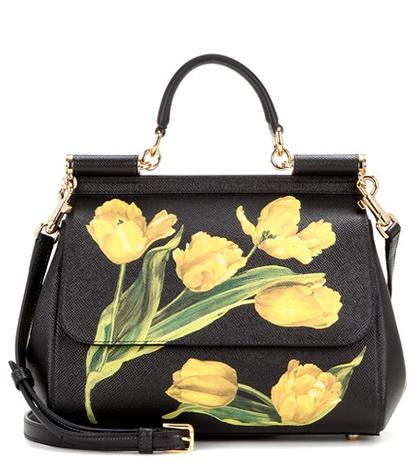 Dolce & Gabbana Sicily Medium Printed Leather Shoulder Bag