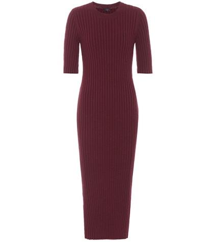 Joseph Ribbed Wool-blend Midi Dress