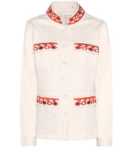 Prada Berkely Embroidered Denim Jacket