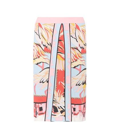 Emilio Pucci Printed Silk-blend Skirt