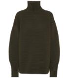 Victoria Victoria Beckham Ribbed Wool Turtleneck Sweater