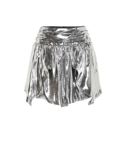 Isabel Marant Kira Metallic Silk-blend Shorts