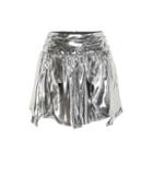 Isabel Marant Kira Metallic Silk-blend Shorts
