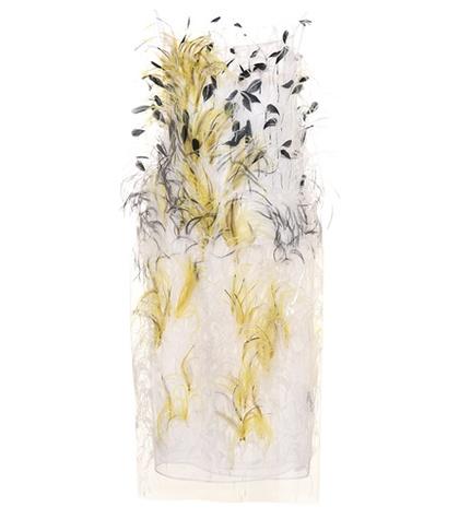 Tom Ford Sleeveless Feather And Pvc Dress